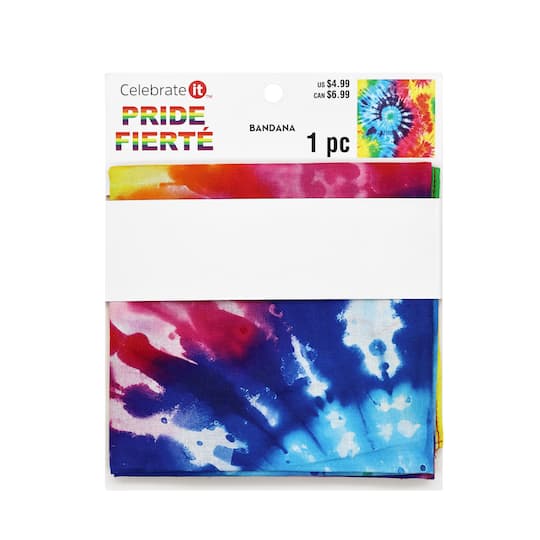 Pride Rainbow Tie-Dye Adult Bandana by Celebrate It™